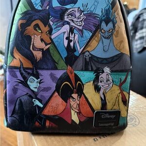 Loungefly Disney Villains Mini Backpack - Black, Purple, Teal, Gold, Orange